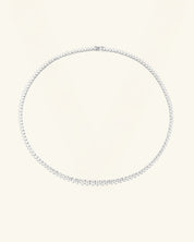 Graduated Moissanite Tennis Necklace 3mm