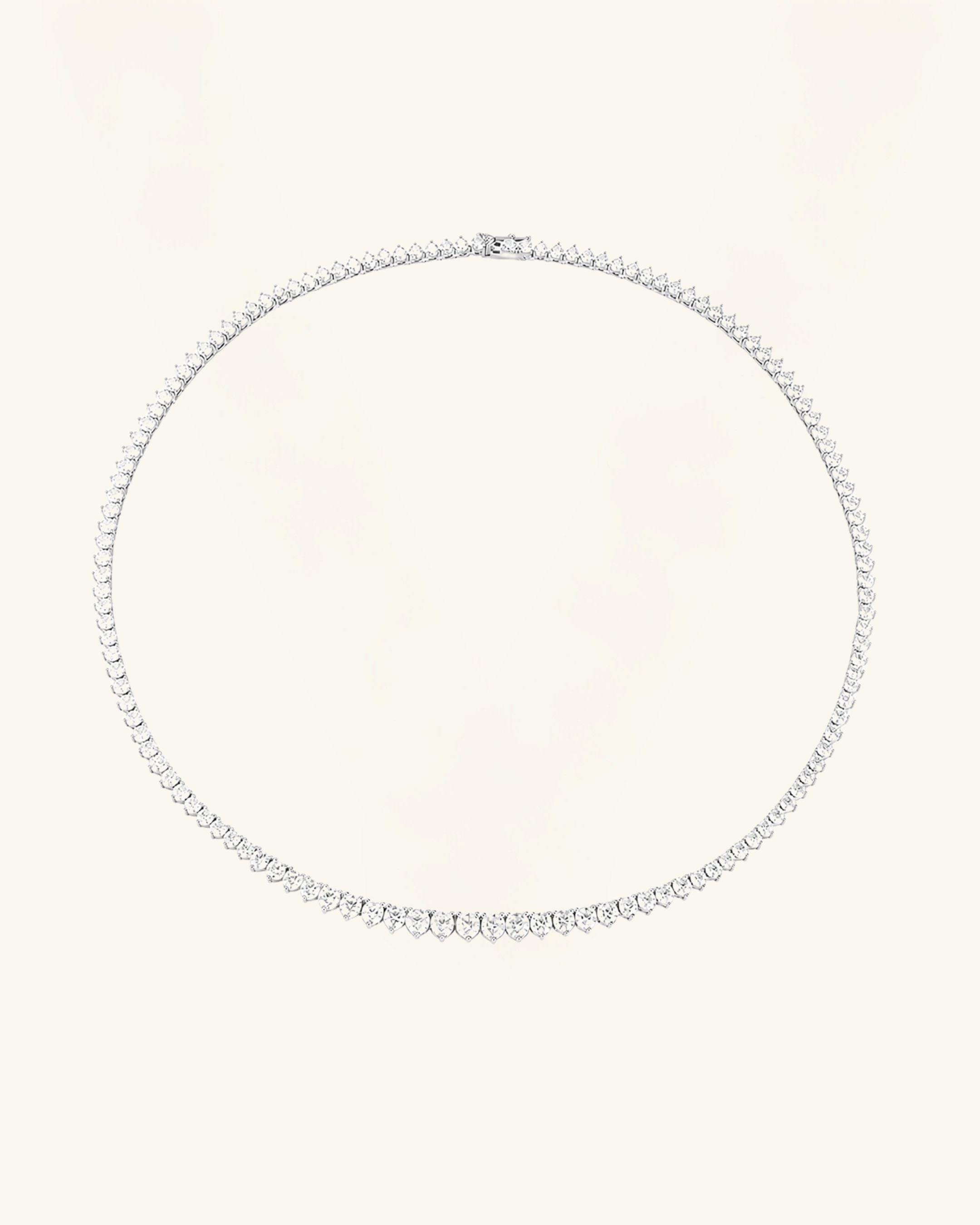 Graduated Moissanite Tennis Necklace 3mm