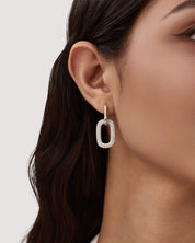 Multiway Bold Pavé Link Moissanite Earrings