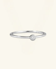 Bezel-Set Moissanite Solitaire Ring