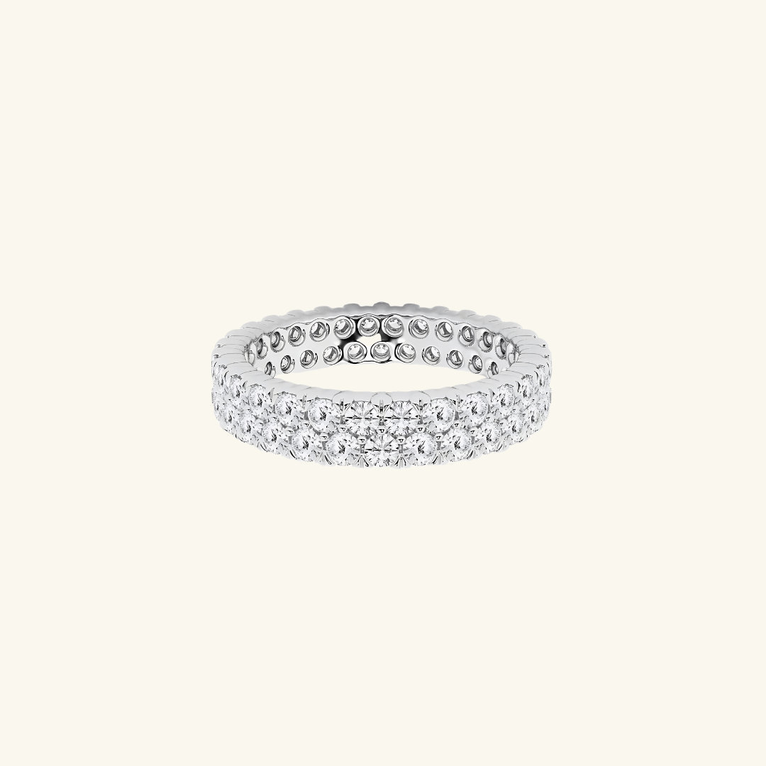 Double Row Moissanite Eternity Ring - Women's Rings - Someone & HerOwn