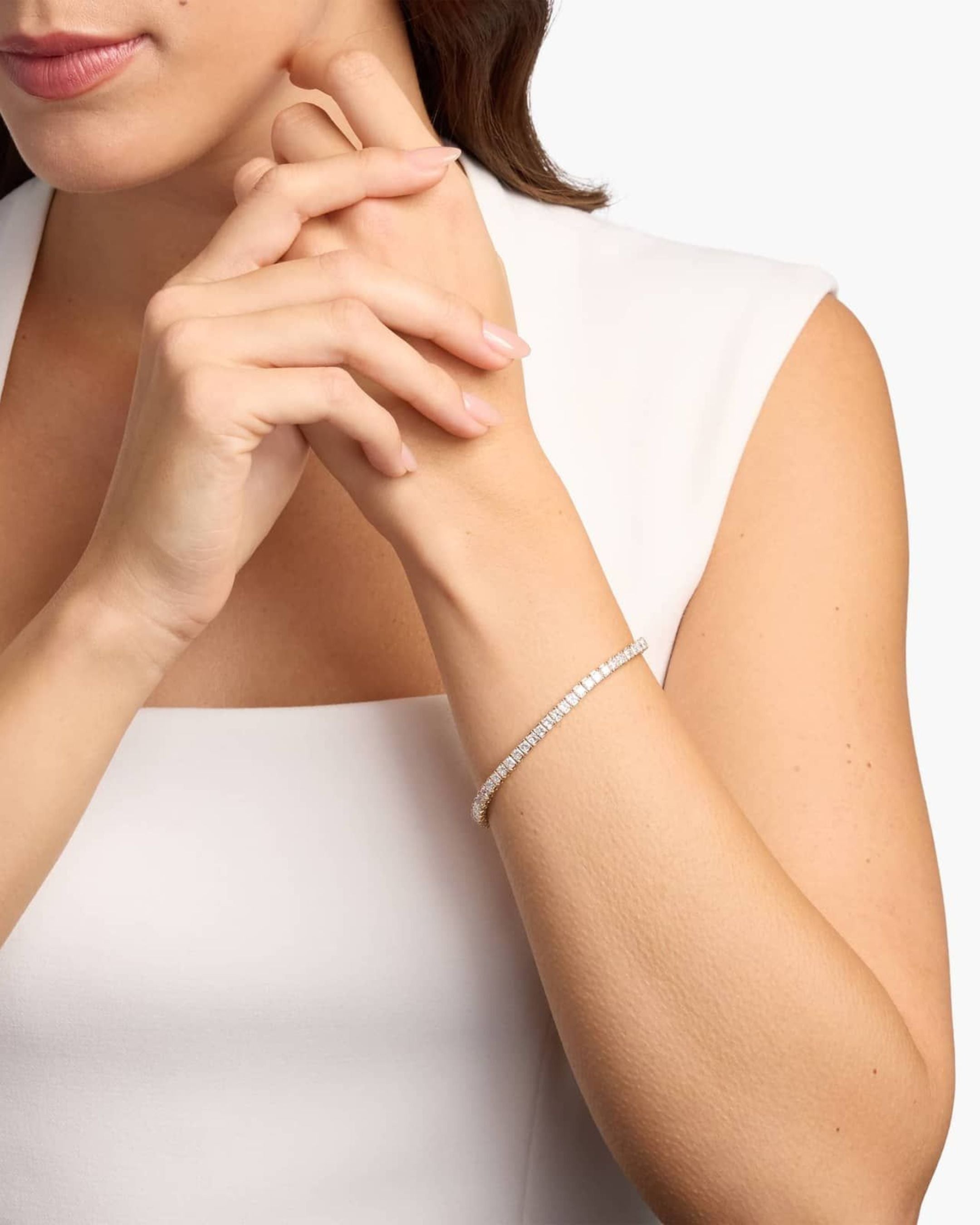 Princess Cut Moissanite Tennis Bracelet 3mm