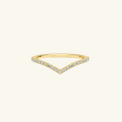 Moissanite V-Shaped Ring