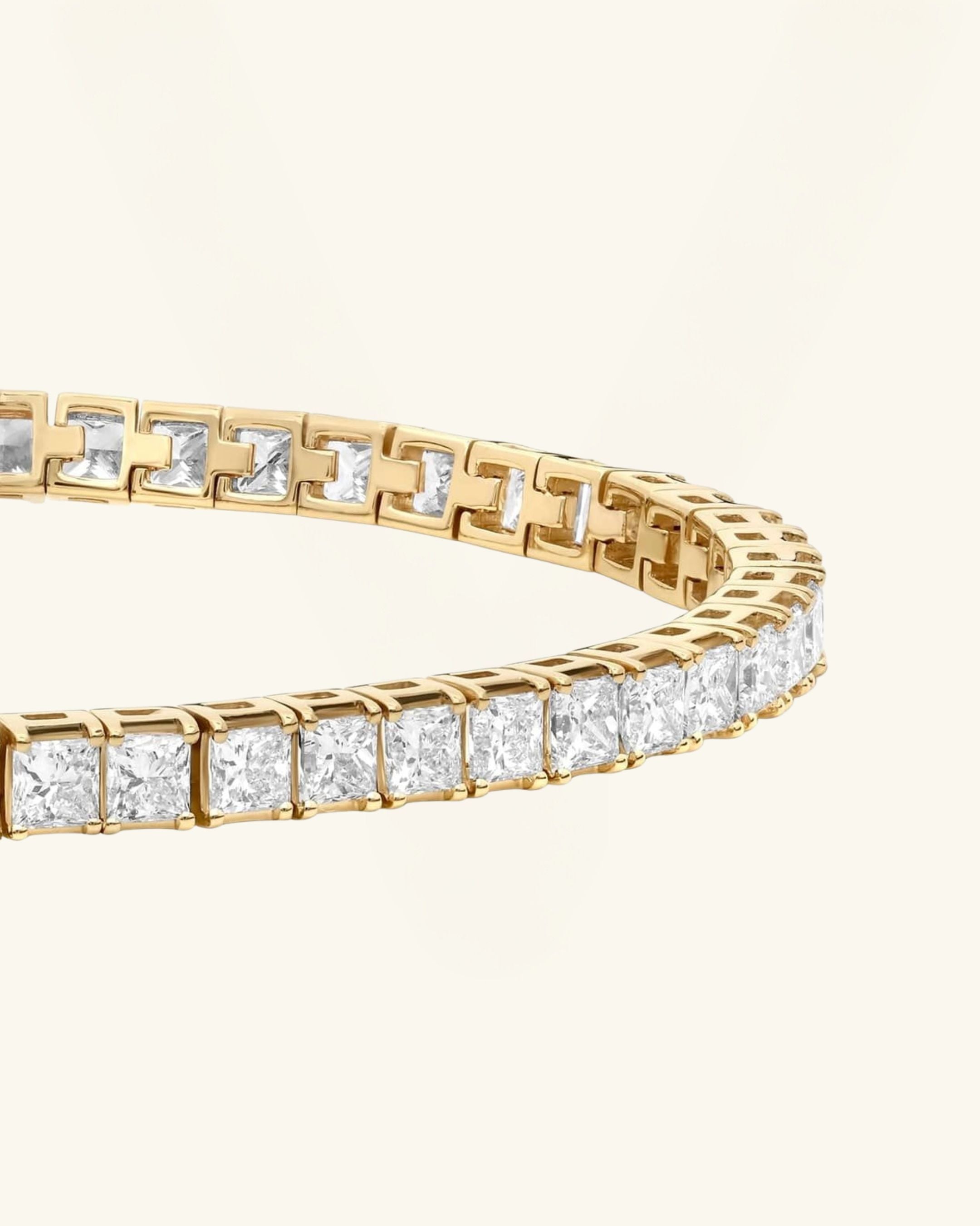 Princess Cut Moissanite Tennis Bracelet 3mm