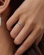 Moissanite Station Ring