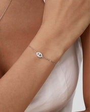 Pavé Moissanite Evil Eye Bracelet
