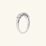 5mm Moissanite Half Eternity Ring