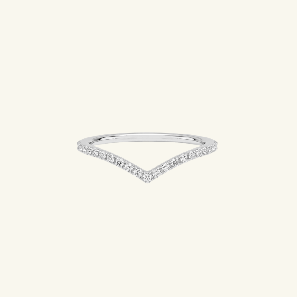Moissanite V-Shaped Ring