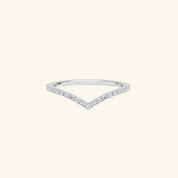 Moissanite V-Shaped Ring