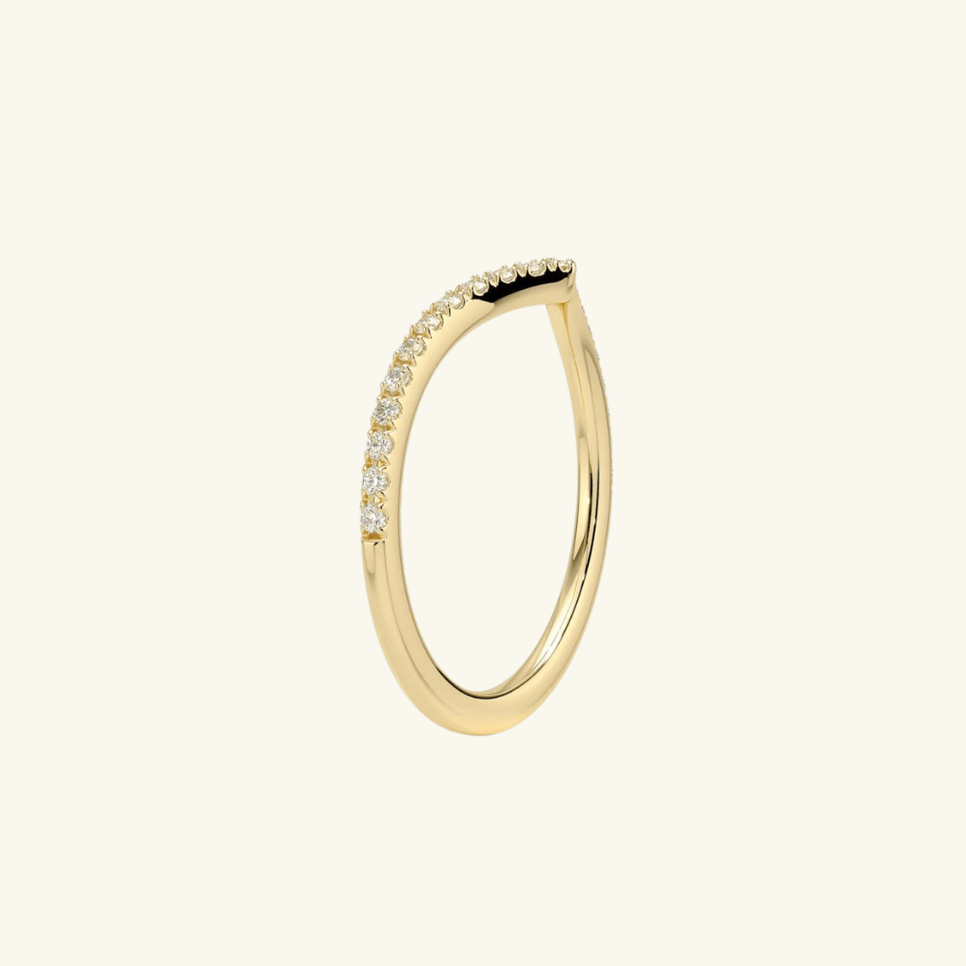 Moissanite V-Shaped Ring