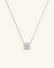 Round Cut Moissanite Necklace