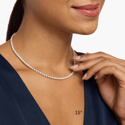Moissanite Tennis Necklace 4mm