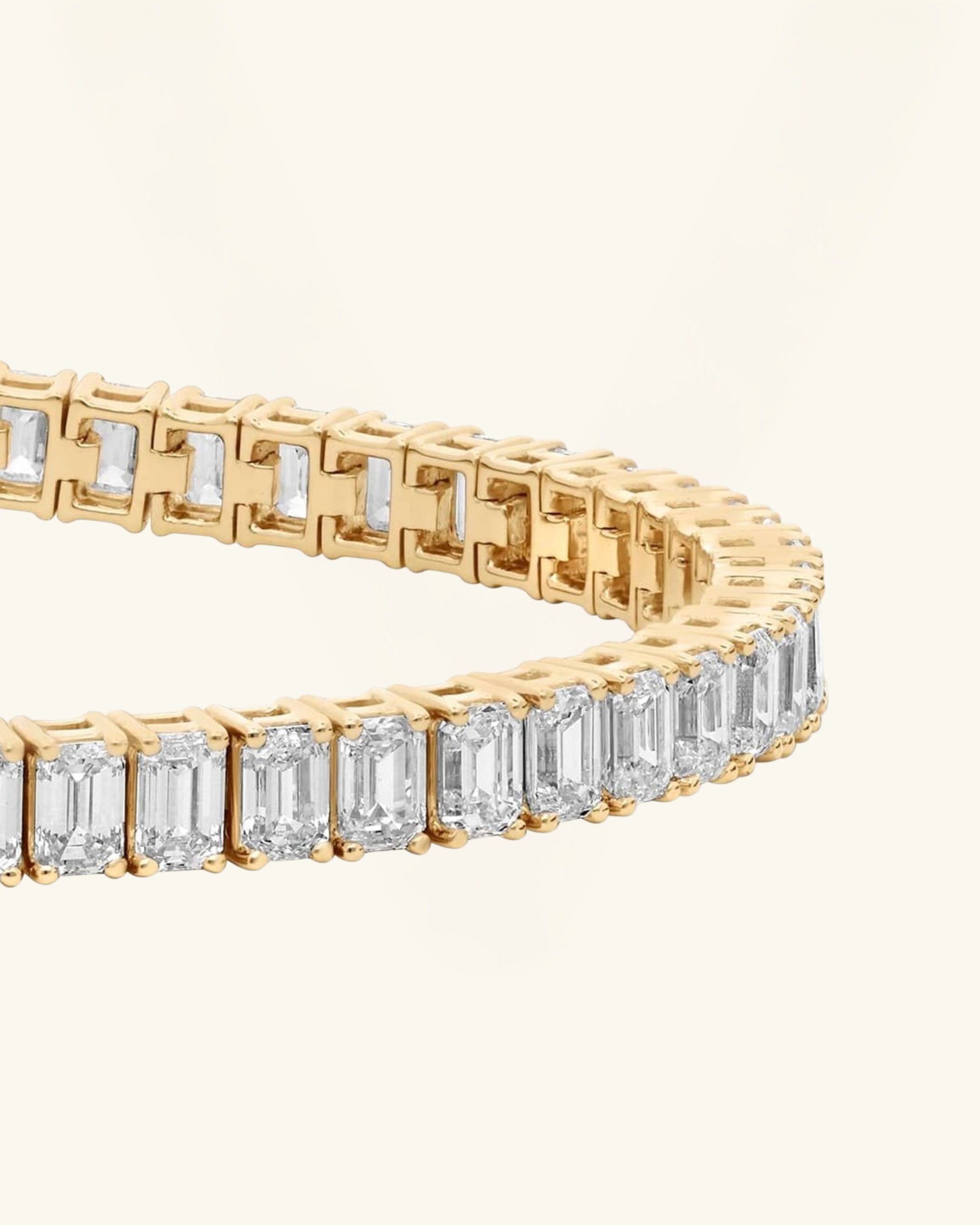 Emerald Cut Moissanite Tennis Bracelet