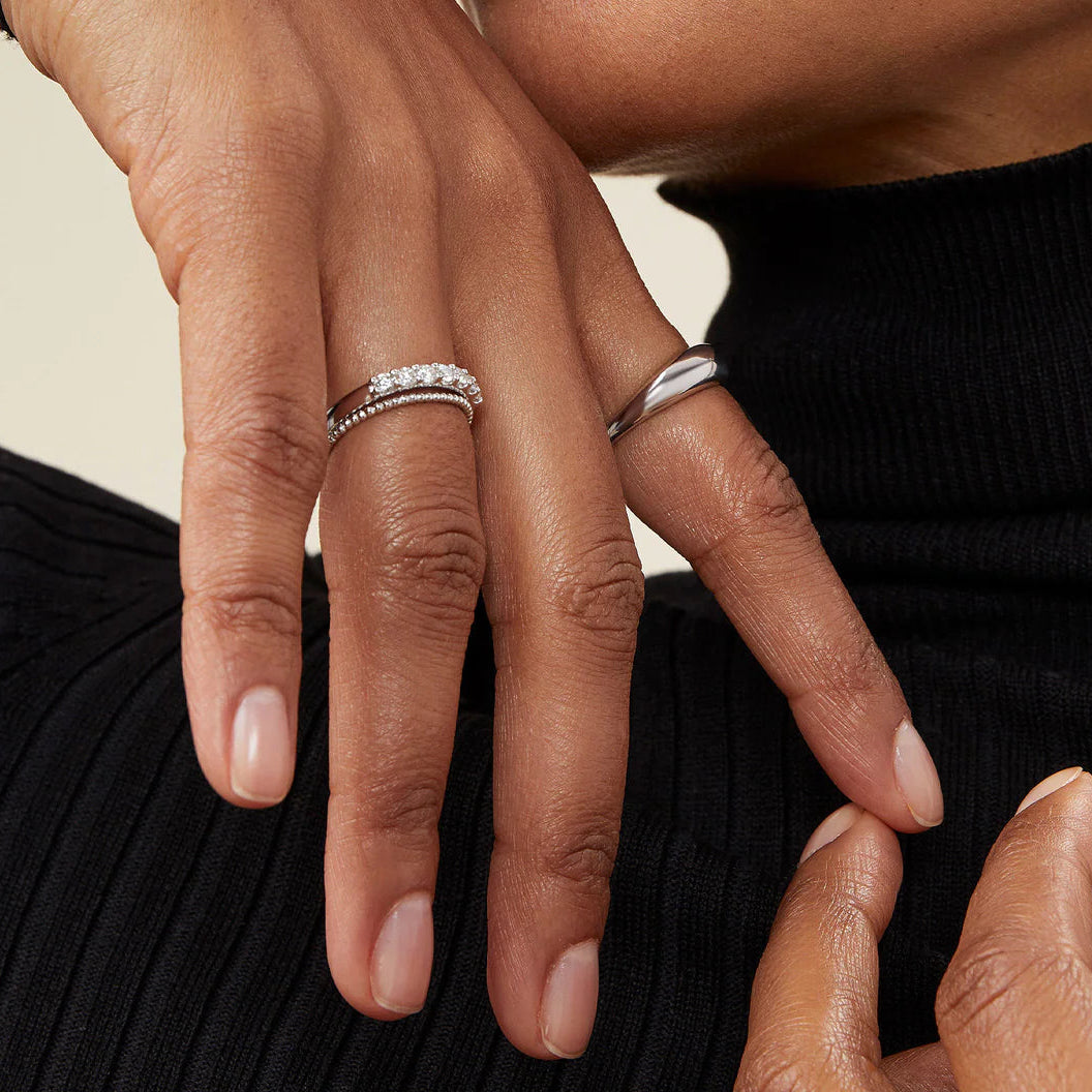 2.5mm Moissanite Half Eternity Ring - Women's Rings - Someone & HerOwn