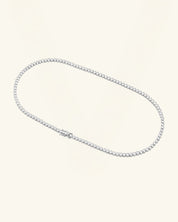 Bezel Moissanite Tennis Necklace 3mm