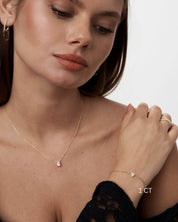 Oval Cut Moissanite Necklace