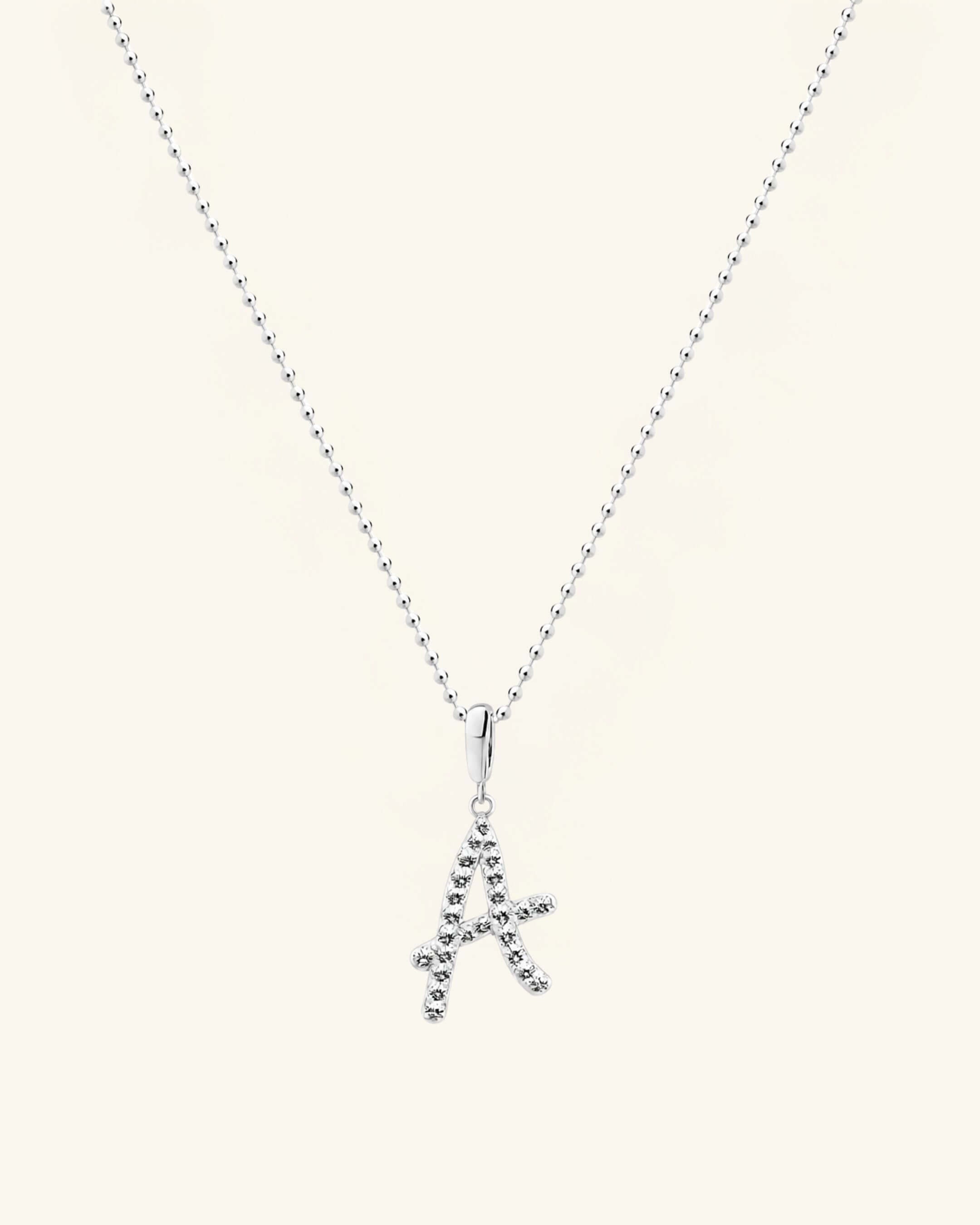 Abstract Letter Moissanite Necklace