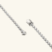 Bezel Moissanite Tennis Bracelet 4mm