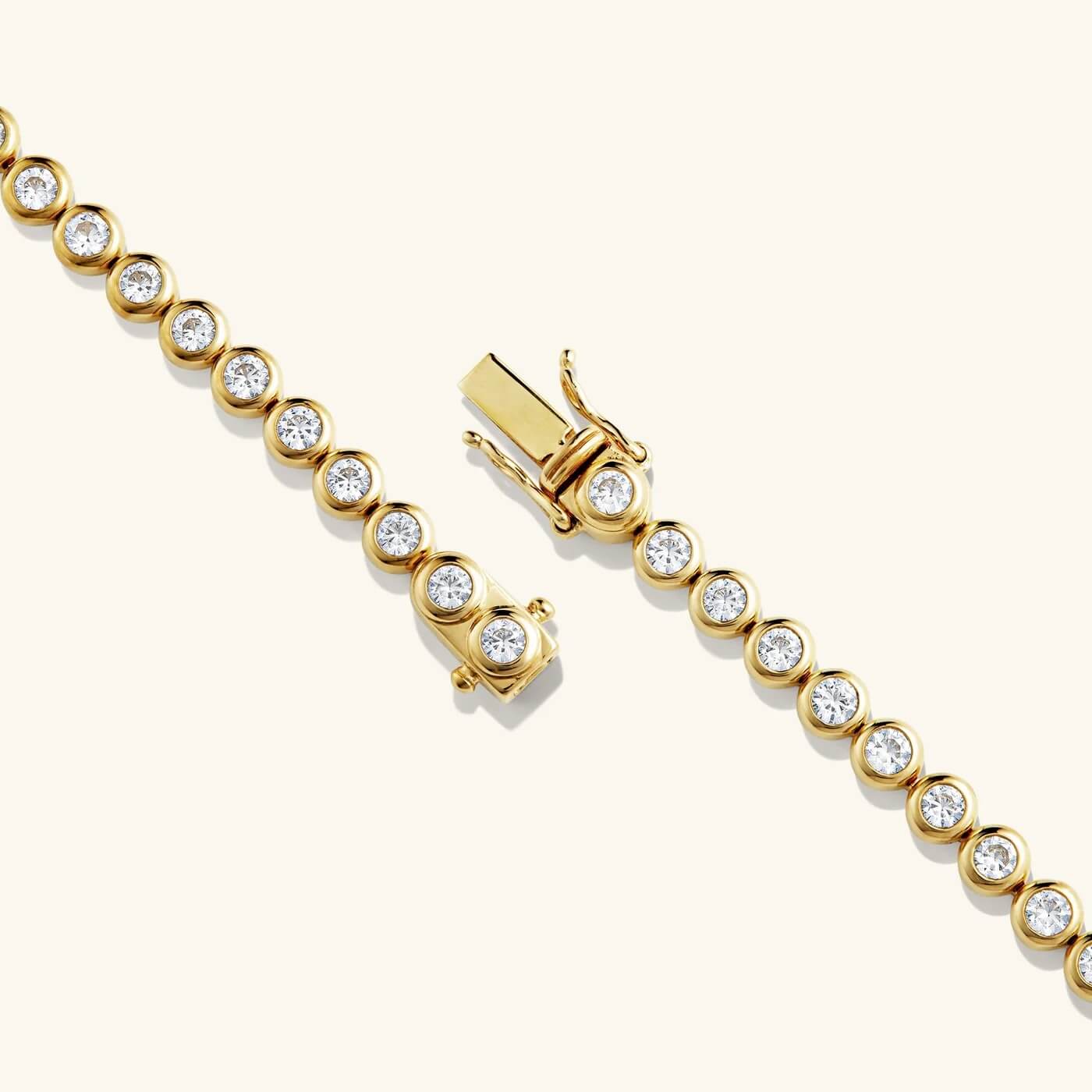 Bezel Moissanite Tennis Bracelet