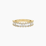 3 ct Emerald-Cut Moissanite Half Eternity Ring
