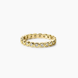 3 mm Wide Round-Cut Moissanite Bezel Eternity Ring