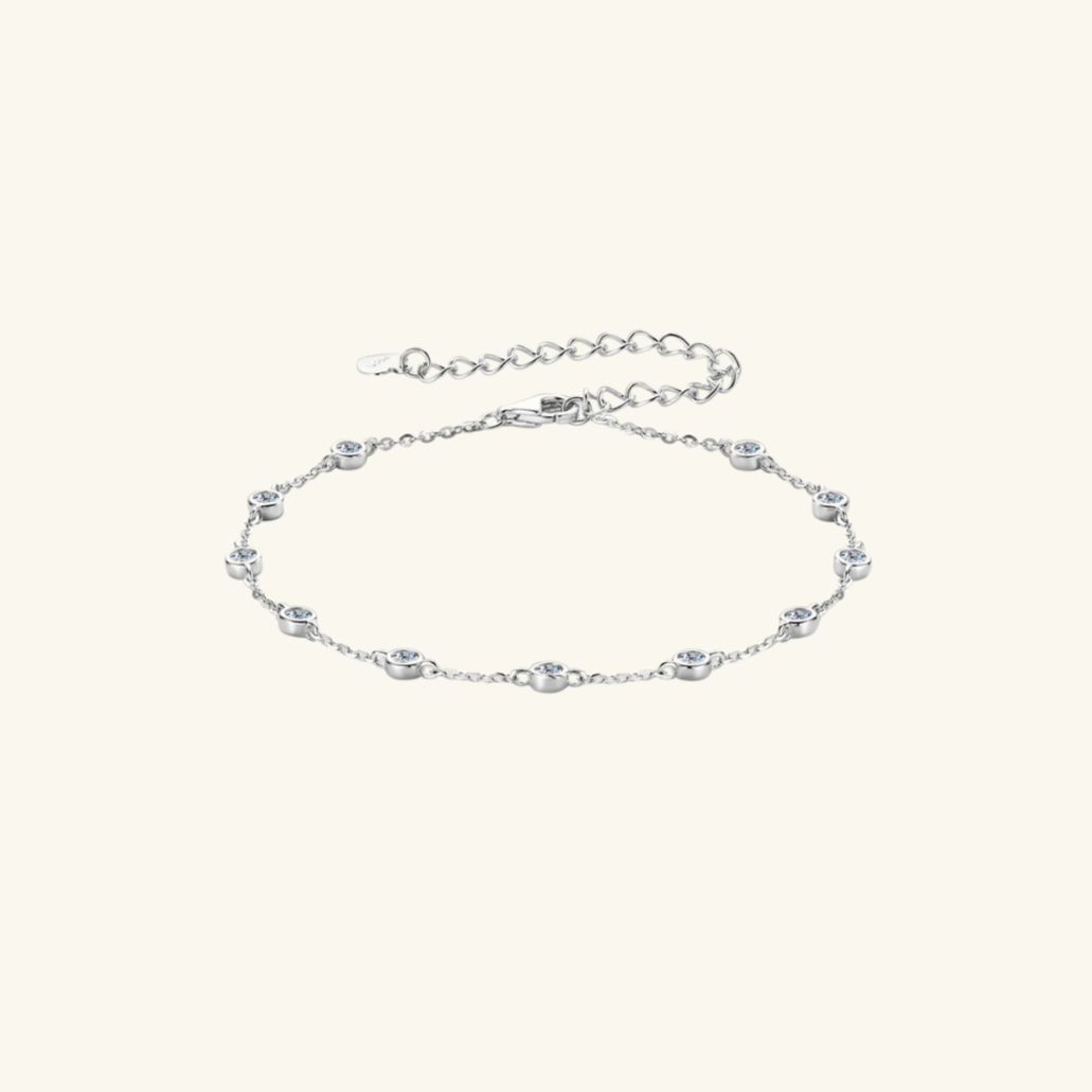 Multi Moissanite Station Bracelet