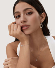 Moissanite Station Ring