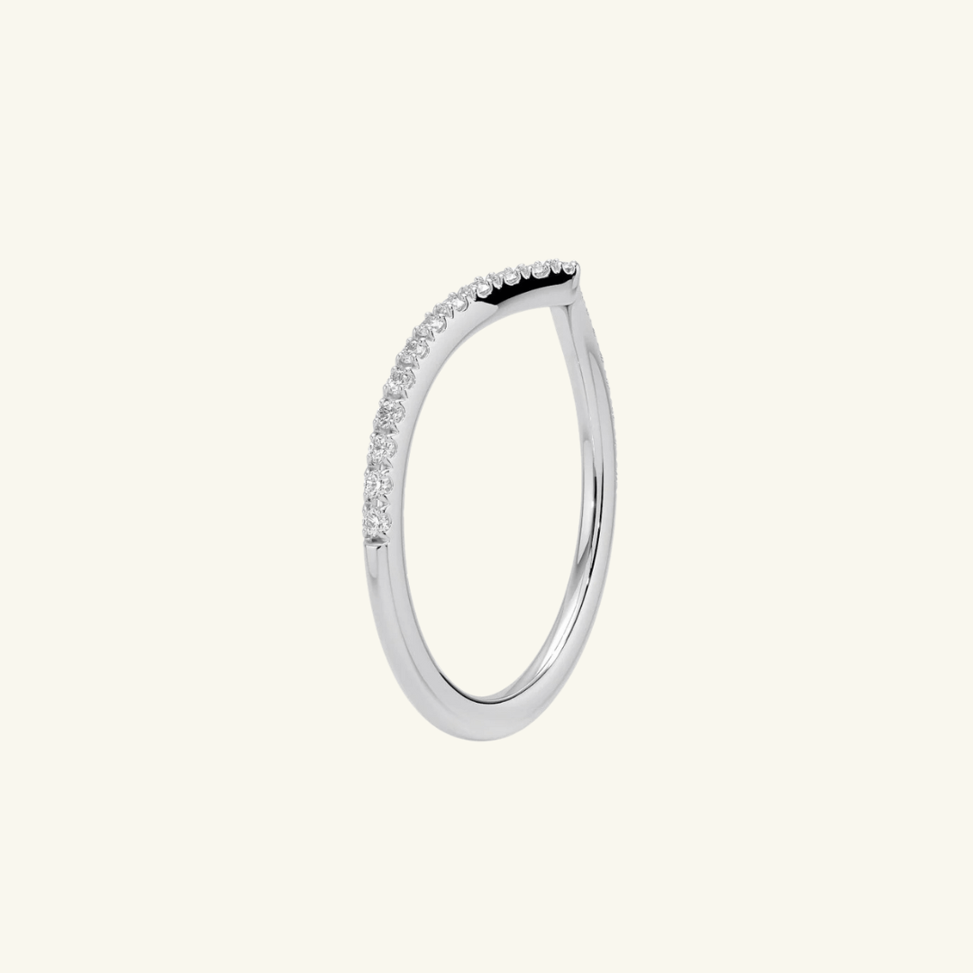 Moissanite V-Shaped Ring