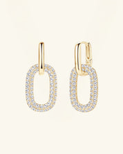 Multiway Bold Pavé Link Moissanite Earrings