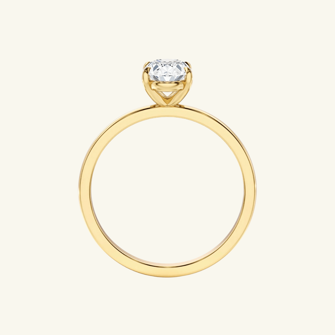 2ct Moissanite Pear Cut Solitaire Ring