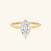 2ct Moissanite Marquise Cut Solitaire Ring