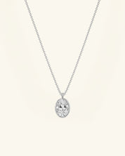 Oval Cut Bezel Moissanite Necklace