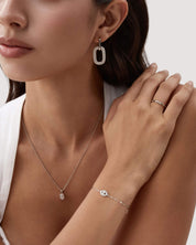 Pavé Moissanite Evil Eye Bracelet
