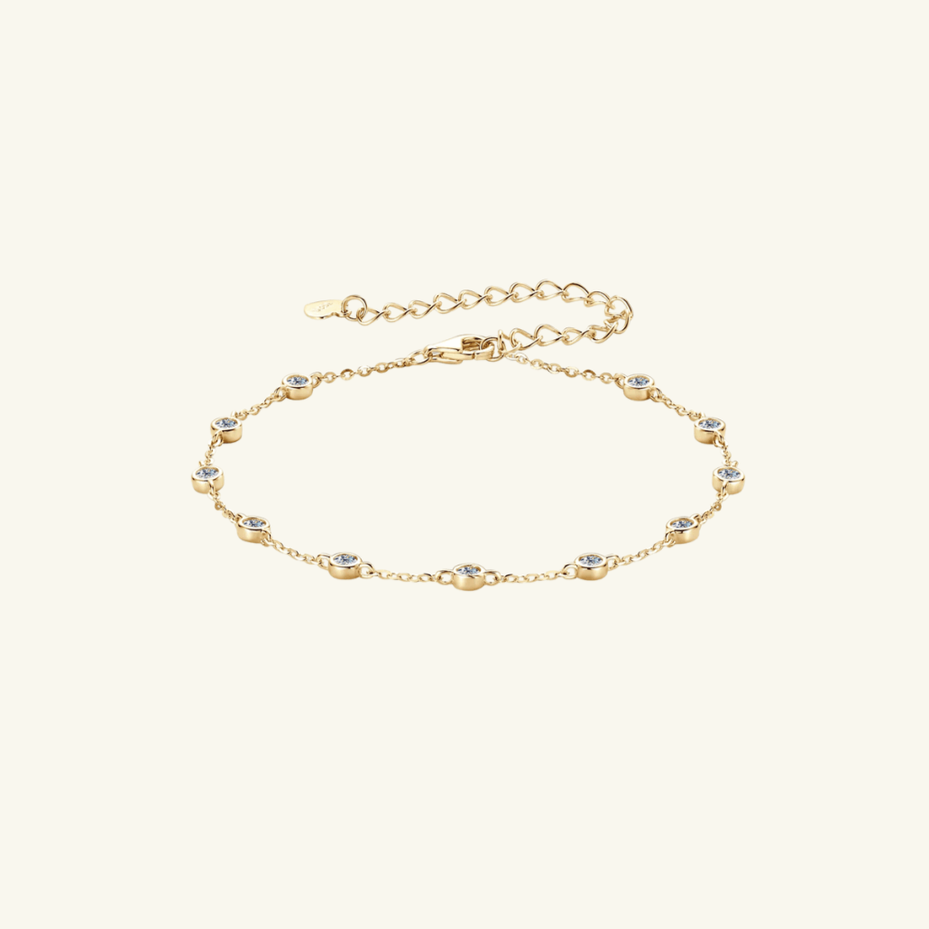 Multi Moissanite Station Bracelet