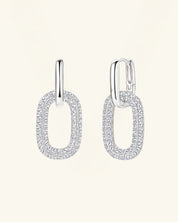 Multiway Bold Pavé Link Moissanite Earrings