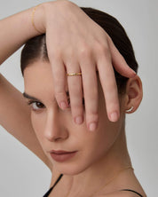 Moissanite Station Ring