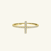 Moissanite Cross Ring