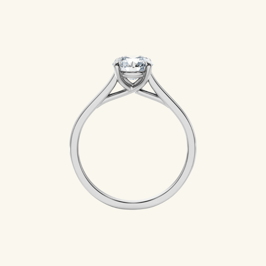 2ct Moissanite Round Cut Solitaire Ring
