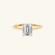 2ct Moissanite Emerald Cut Solitaire Ring