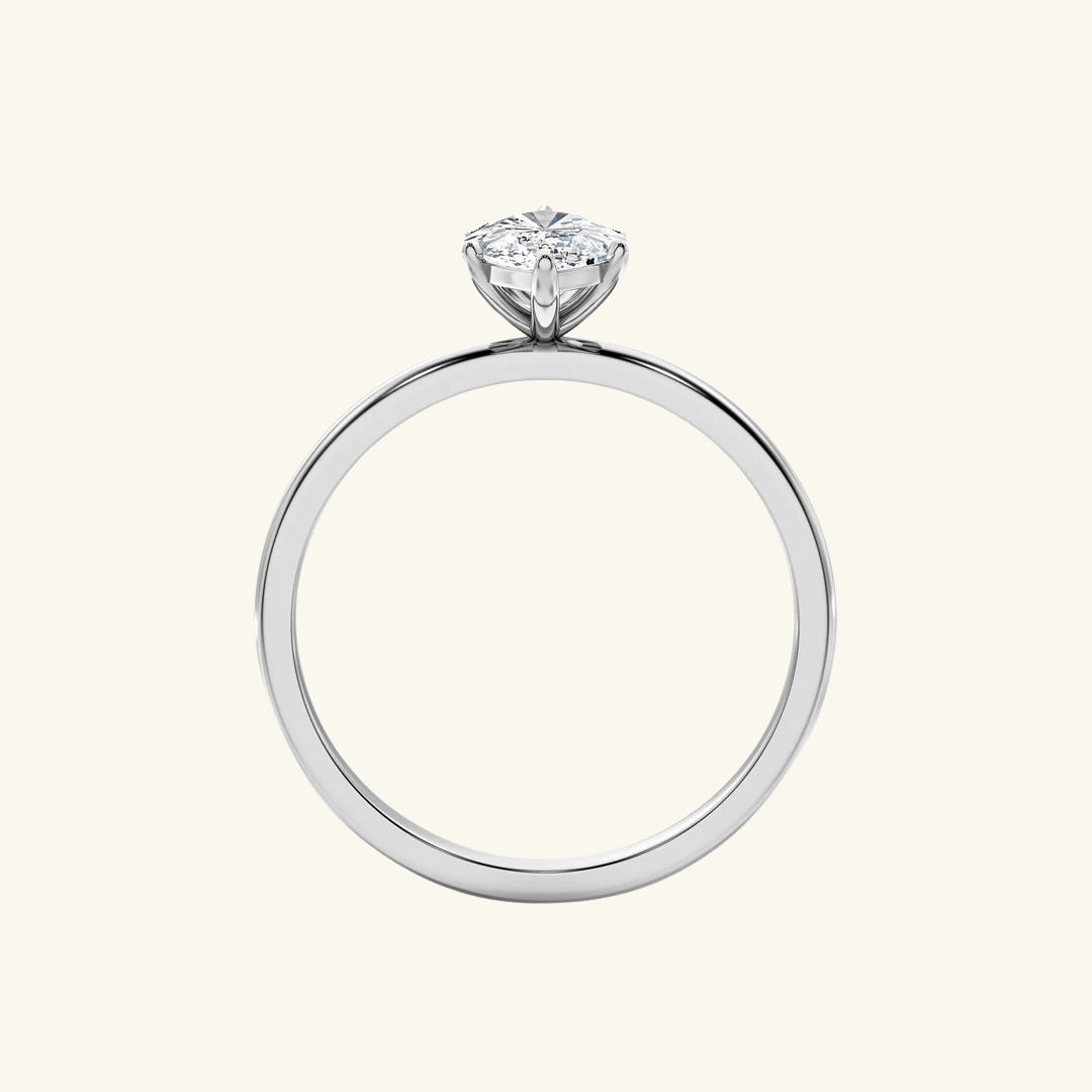2ct Moissanite Marquise Cut Solitaire Ring