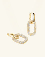 Multiway Bold Pavé Link Moissanite Earrings