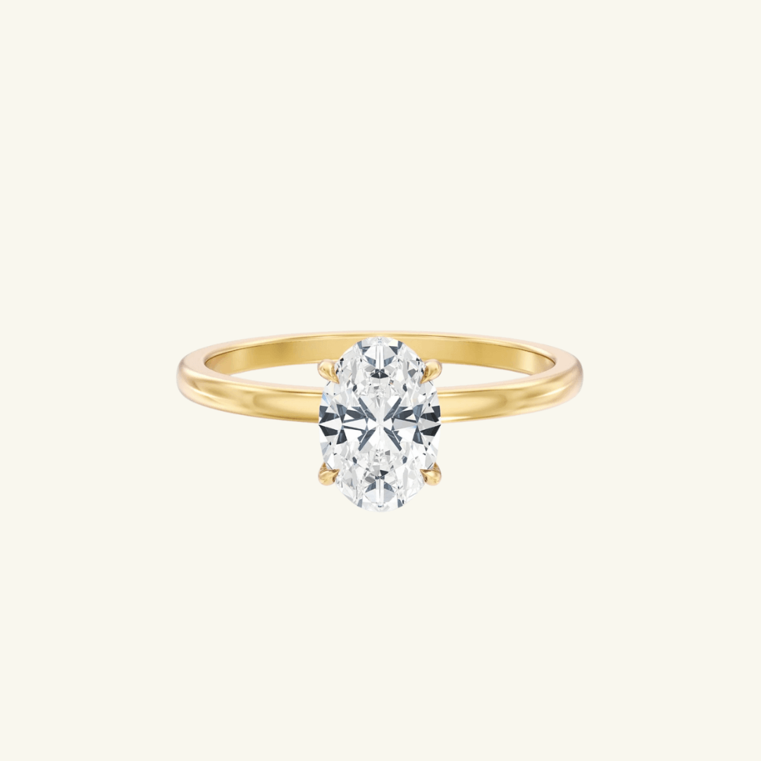 2.25ct Moissanite Oval Solitaire Ring