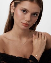 Pavé Moissanite Wishbone Necklace