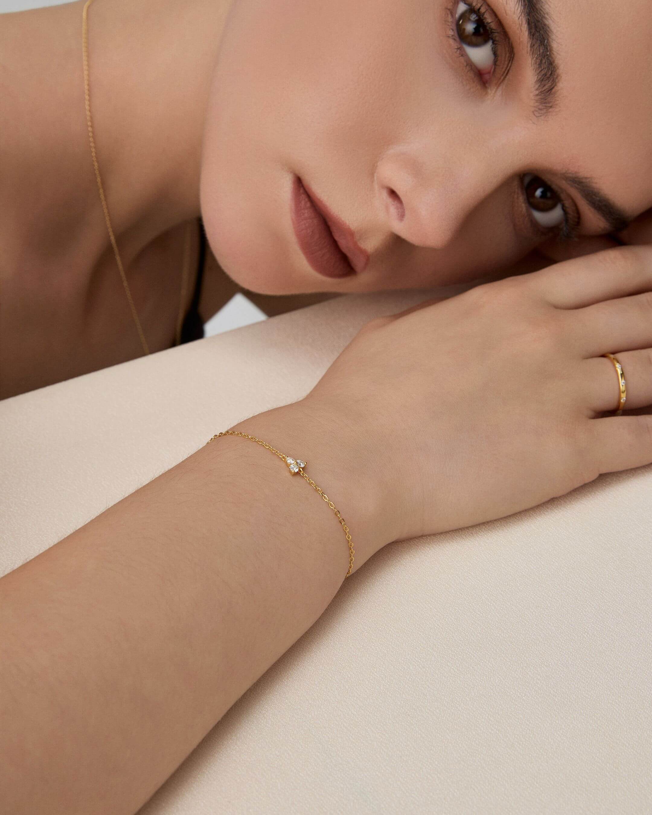 Moissanite Lotus Bracelet