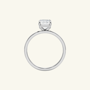 2ct Moissanite Emerald Cut Solitaire Ring