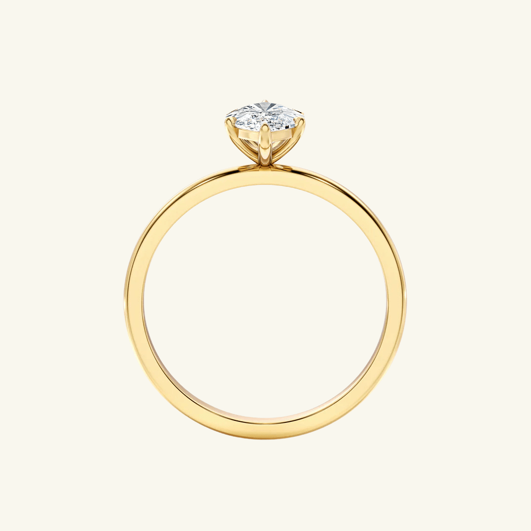 2ct Moissanite Marquise Cut Solitaire Ring