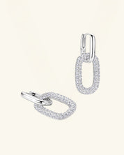 Multiway Bold Pavé Link Moissanite Earrings