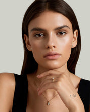 Radiant Cut Bezel Moissanite Stud Earrings