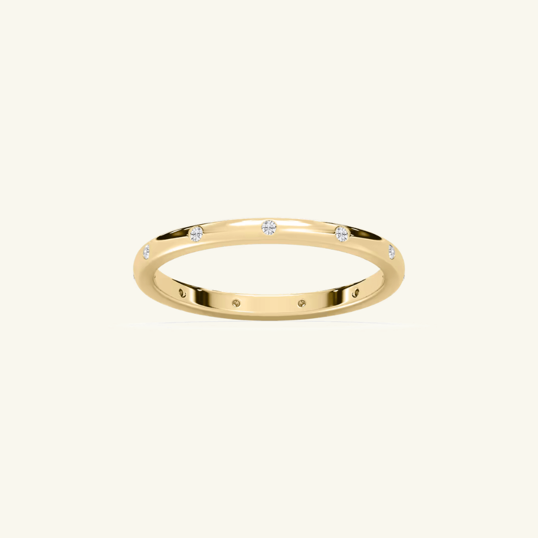 Moissanite Station Ring