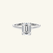 2ct Moissanite Emerald Cut Solitaire Ring
